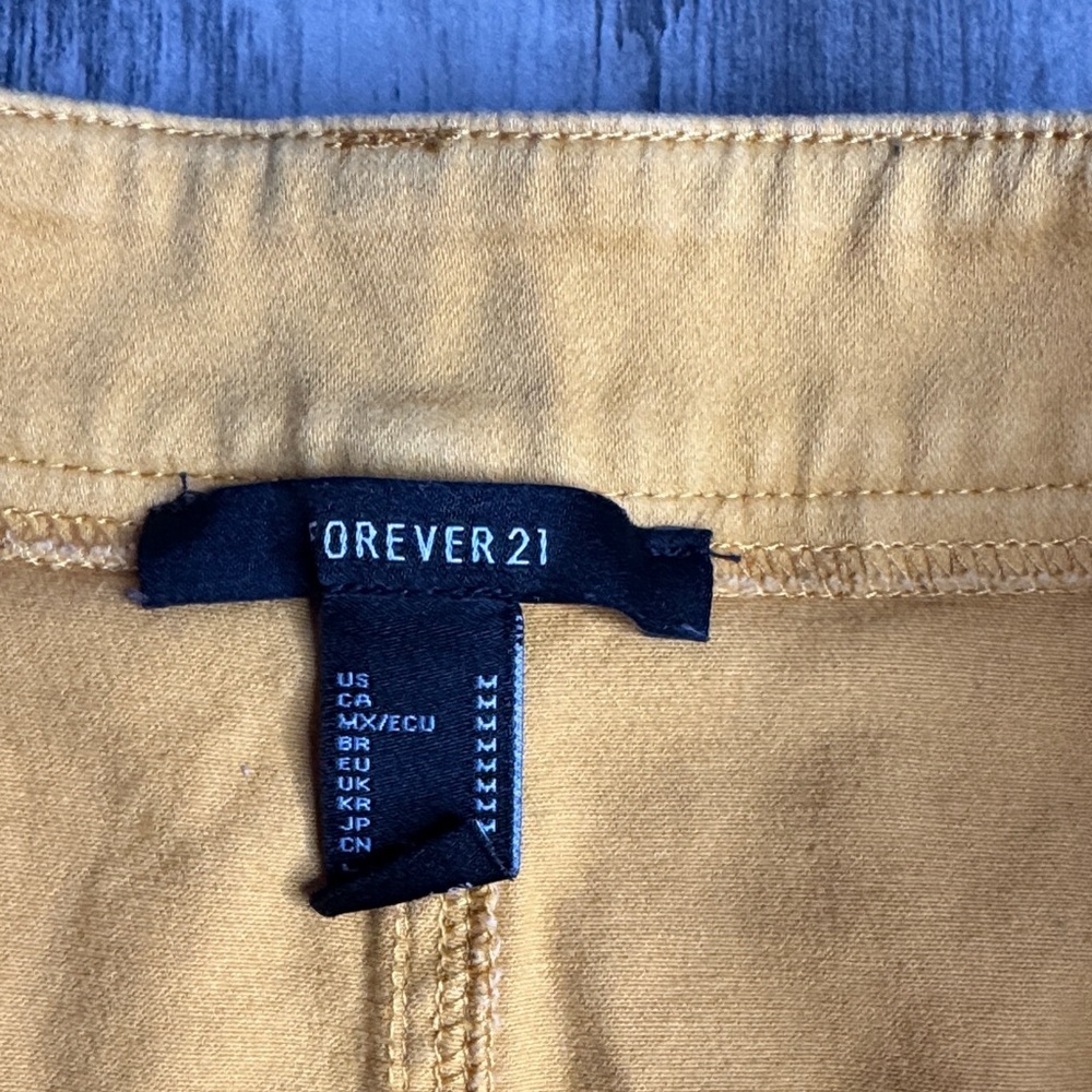 Forever 21 Yellow Button-Up Mini Skirt - Picture 2 of 3